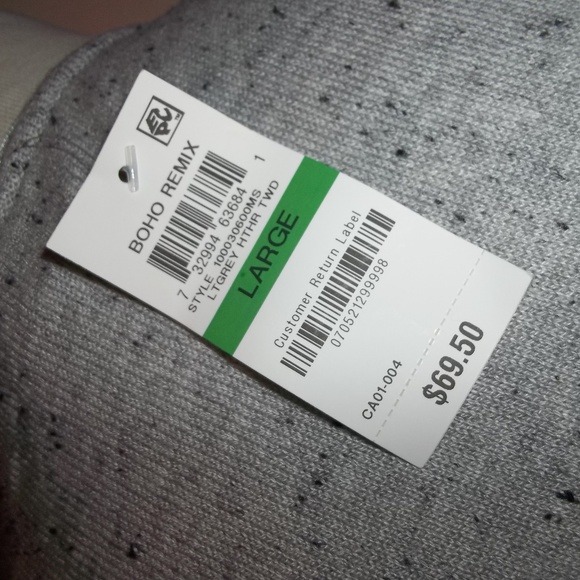 NWT STYLE & CO BOHO REMIX LT GREY HEATHER SZ L - Picture 4 of 4